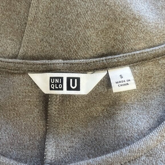 Uniqlo U x Lemaire Jersey Long-Sleeve Dress S Small Puff Sleeve Missing Belt - Picture 5 of 8